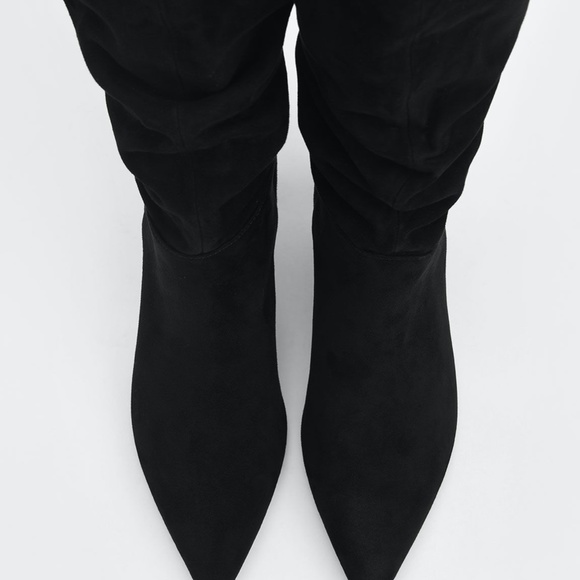 Charles & Keith Knee High Boots (Kid Suede) - Black Size 38 (US 7.5) - Picture 5 of 9